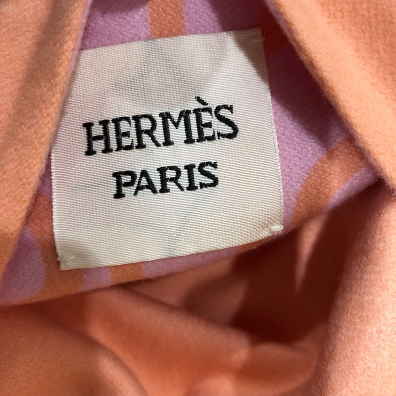 エルメス HERMES シェーヌダンクル柄カシミアリバーシブルコート