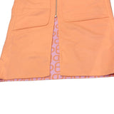 エルメス HERMES シェーヌダンクル柄カシミアリバーシブルコート ピンク カシミア レディース その他アウター