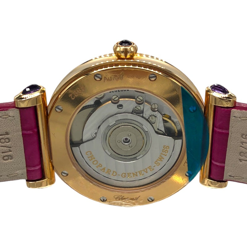 ショパール Chopard インペリアーレ ホワイトシェル 384822-5001 ゴールド×ピンク K18PG/アリゲーターレザーベルト 自動巻き  レディース 腕時計