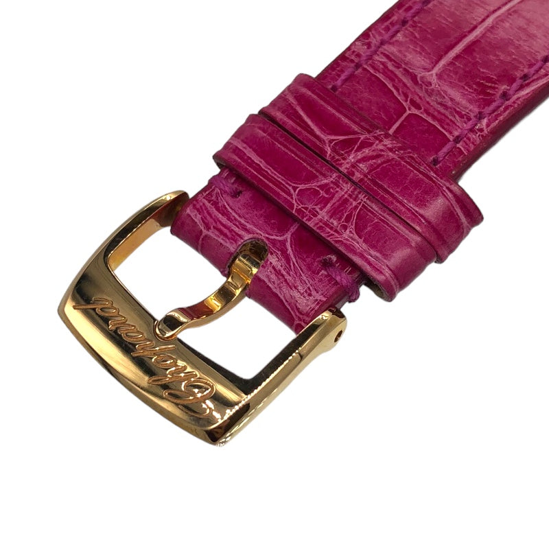 ショパール Chopard インペリアーレ ホワイトシェル 384822-5001 ゴールド×ピンク K18PG/アリゲーターレザーベルト 自動巻き  レディース 腕時計