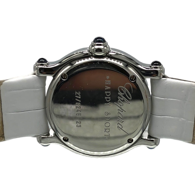 ショパール Chopard ハッピースポーツ 27/8245-23 ピンクシェル SS/社外レザーベルト レディース 腕時計