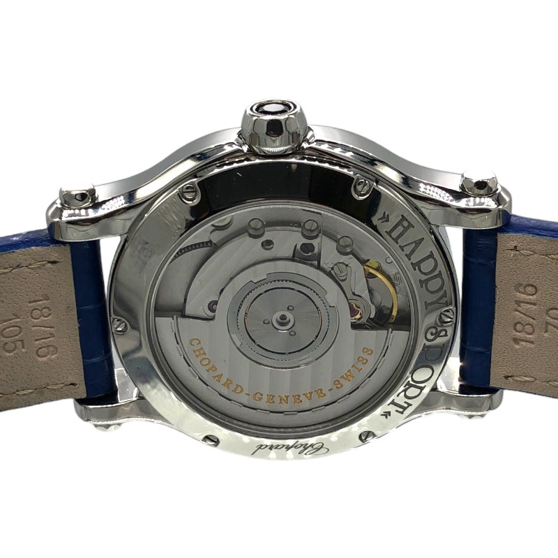 ショパール Chopard ハッピースポーツ サン ムーン＆スター 278559-3011 ブルー SS/レザーベルト レディース 腕時計