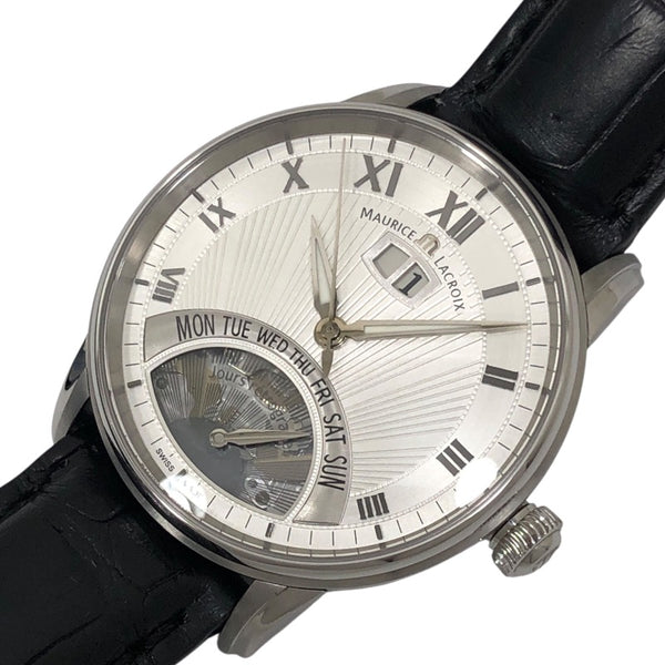 モーリス・ラクロア MAURICE LACROIX マスターピース ジュール レトログラード MP6358 SS/レザーストラップ 自動巻き メンズ 腕時計