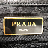 プラダ PRADA ジャガードロゴトート 1BA172 ブラック ゴールド金具 キャンパス レディース ハンドバッグ