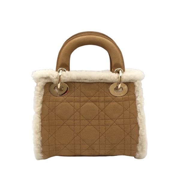 クリスチャン・ディオール Christian Dior レディースディオールミニ M0505 ベージュｘシルバー金具 カナージュムートン レディース ハンドバッグ