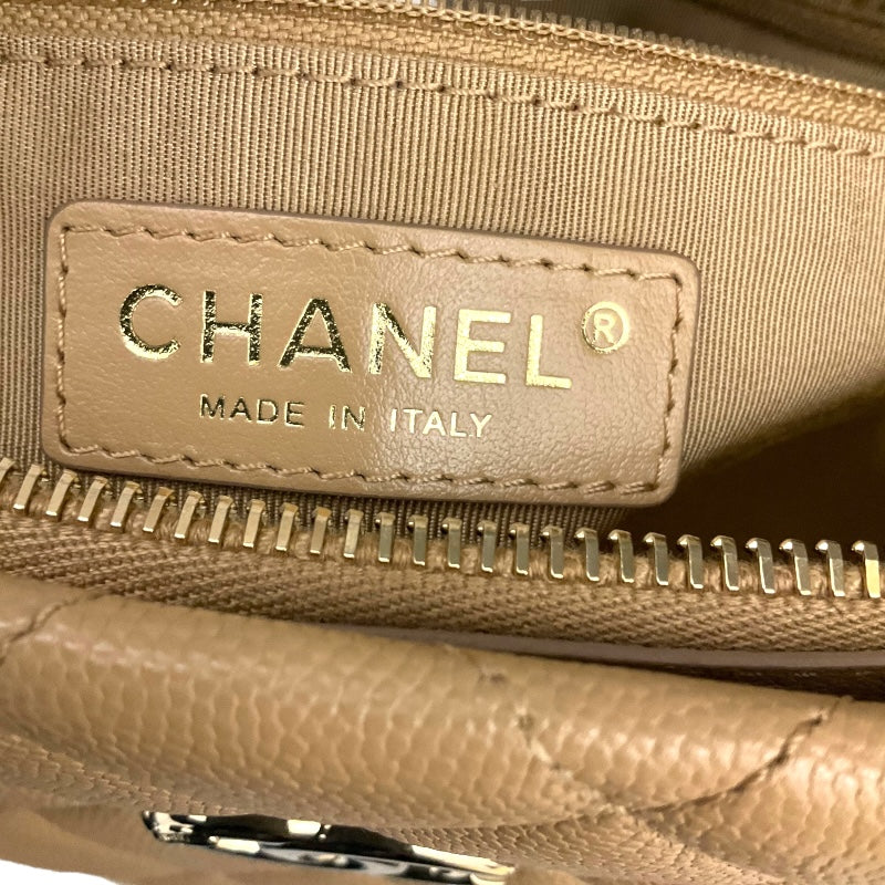 シャネル CHANEL マトラッセチェーンショルダー ベージュ/ゴールド金具 キャビアスキン レディース ショルダーバッグ |  中古ブランドリユースショップ OKURA(おお蔵)