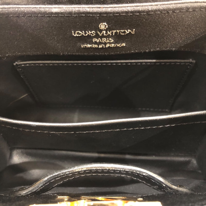 ルイ・ヴィトン LOUIS VUITTON カプシーヌBB RE4167 ブラック/ゴールド金具 サテン レディース ハンドバッグ