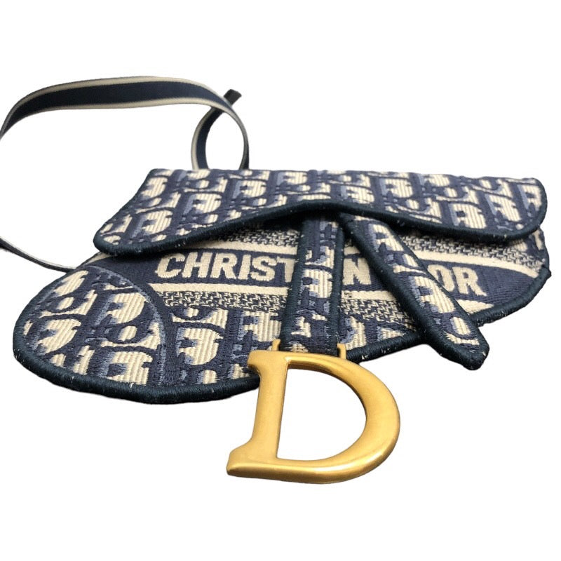 クリスチャン・ディオール Christian Dior サドルフラットベルトポーチ S5632CRIW ネイビー オブリークキャンパス レディース その他バッグ