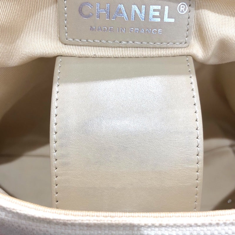 シャネル CHANEL フラワーパワーショルダー シルバー金具 キャンバス レディース ショルダーバッグ