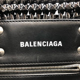 バレンシアガ BALENCIAGA ビストロXS 671342 ブラック/シルバー金具 エナメル レディース ショルダーバッグ