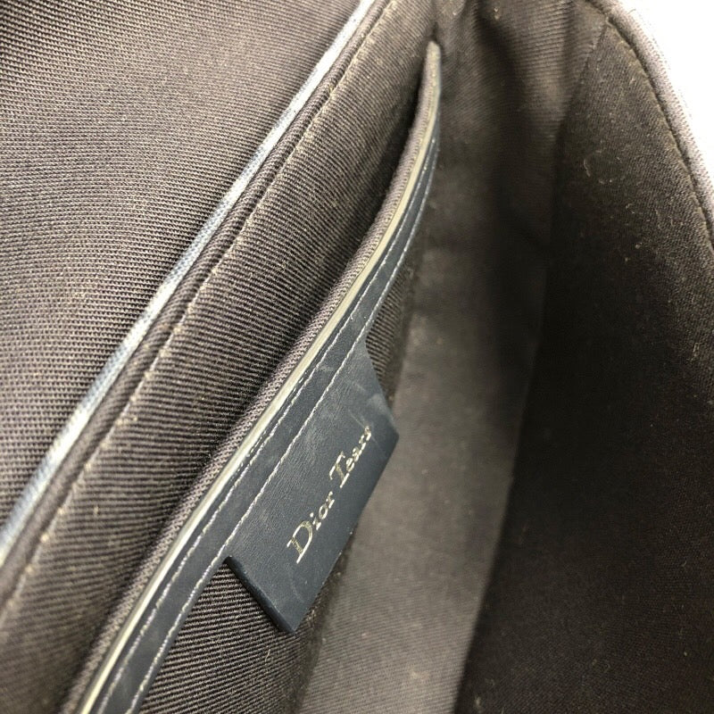 クリスチャン・ディオール Christian Dior サドルショルダーバッグ 2ADCA-435DDO ブルー コットンデニム レディース ハンドバッグ