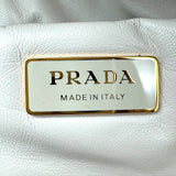 プラダ PRADA パテッドトート 1BG434 ホワイト ゴールド金具 レザー レディース トートバッグ