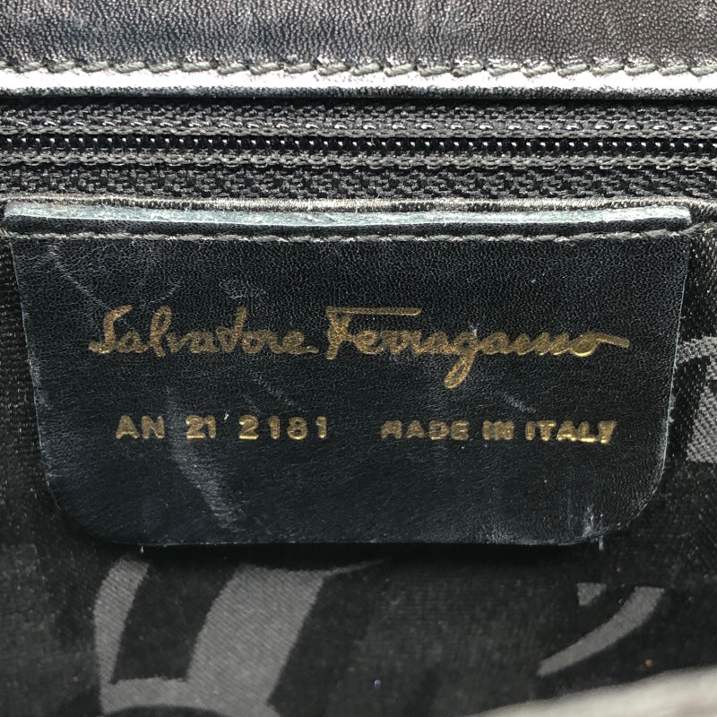 サルヴァトーレ・フェラガモ Salvatore Ferragamo ガンチーニ 2wayハンドバッグ AN-212181 ブラック ゴールド |  中古ブランドリユースショップ OKURA(おお蔵)