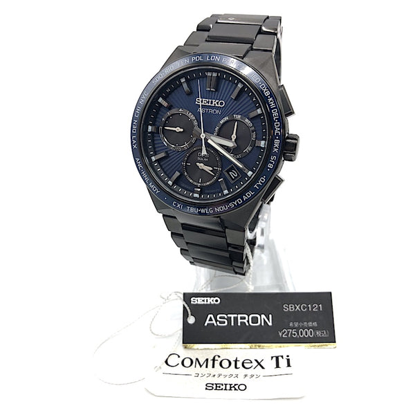 セイコー SEIKO アストロン ネクスターコアショップ専用モデル ソーラー SBXC121 ブルー×ブラック セラミック/チタン メンズ 腕時計