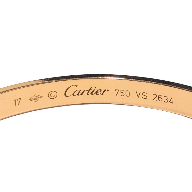 カルティエ Cartier オープンラブブレス 750PG #17 K18ピンクゴールド ジュエリー