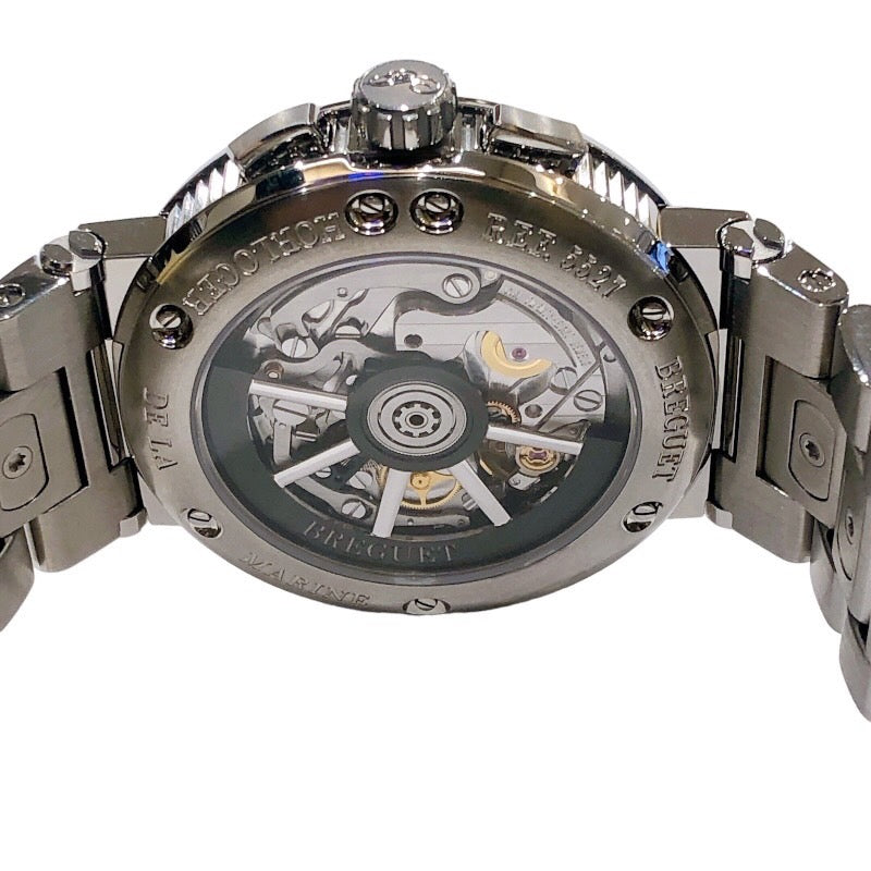 ブレゲ Breguet マリーン クロノグラフ 5527TI/G2/TWO グレー チタン 自動巻き メンズ 腕時計