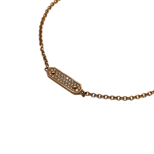 ティファニー TIFFANY＆CO タグチェーン ダイヤブレス 750PG K18ピンクゴールド ジュエリー
