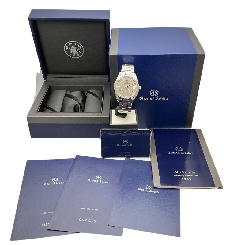 セイコー SEIKO GrandSeiko　ヘリテージコレクション スプリングドライブ マスターショップ限定 SBGA445 グレー チタン メンズ 腕時計