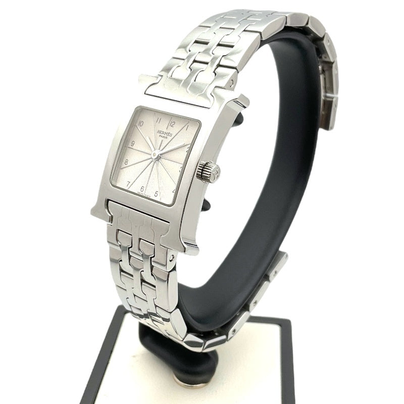 エルメス HERMES Hウォッチ HH1.210 ホワイト ステンレススチール レディース 腕時計