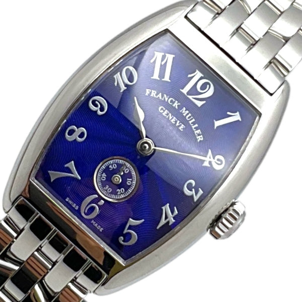 フランク・ミュラー FRANCK MULLER トノウカーベックス 1750S6 ブルー ステンレススチール レディース 腕時計
