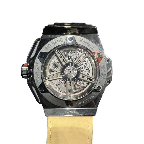 ウブロ HUBLOT ビッグ・バン フェラーリ オールブラック 401.CX.0123.VR セラミック メンズ 腕時計