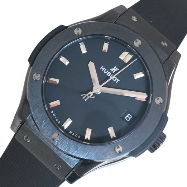 ウブロ HUBLOT クラシックフュージョン ブラックマジック 581.CM.1771.RX ブラック チタン×セラミック クオーツ レディース 腕時計