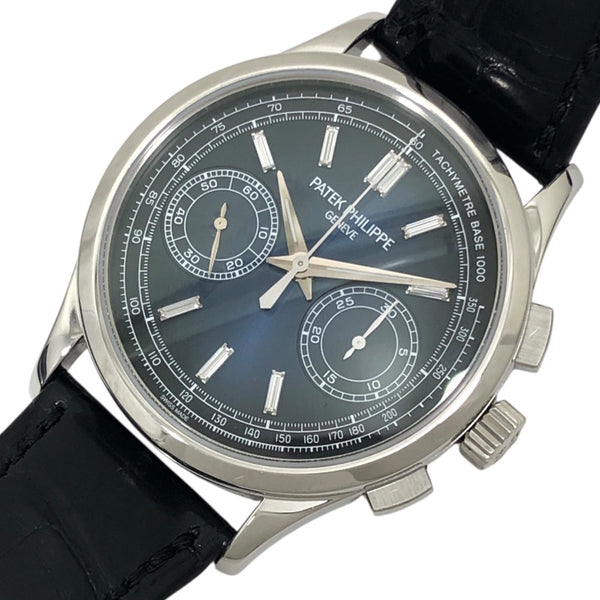 パテック・フィリップ PATEK PHILIPPE コンプリケーション クロノグラフ 5170P-001 ブルー Pt950/レザーストラップ 手巻き メンズ 腕時計