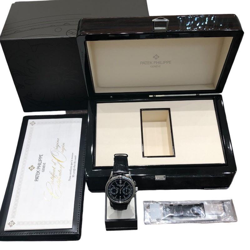 パテック・フィリップ PATEK PHILIPPE コンプリケーション クロノグラフ 5170P-001 ブルー Pt950/レザーストラップ 手巻き メンズ 腕時計