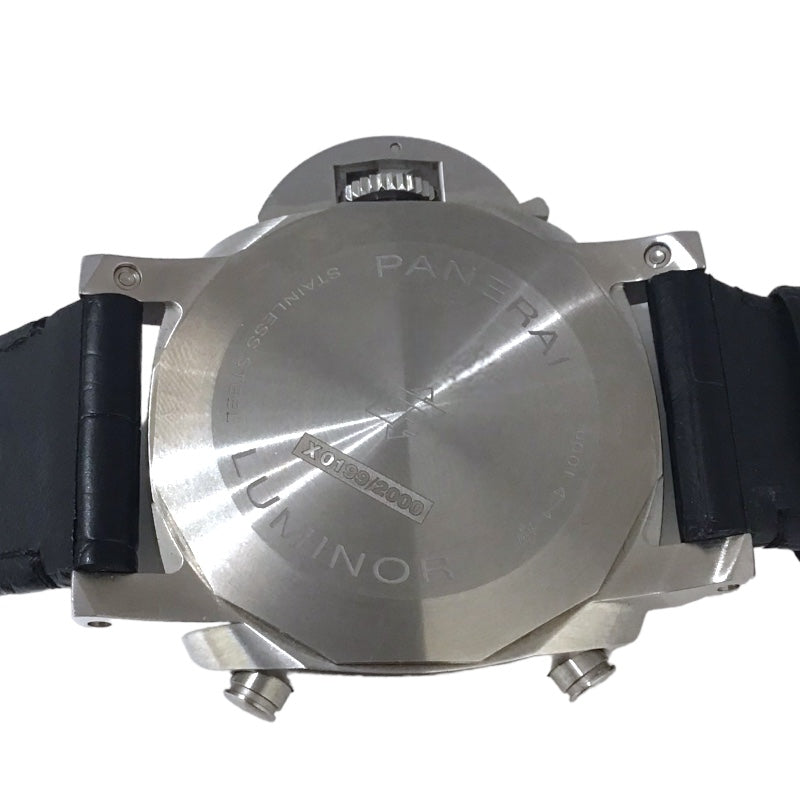パネライ PANERAI ルミノールクロノ PAM01109 ブラック SS メンズ 腕時計