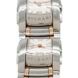 ブルガリ BVLGARI アショーマ AA26S ホワイト K18PG×SS レディース 腕時計