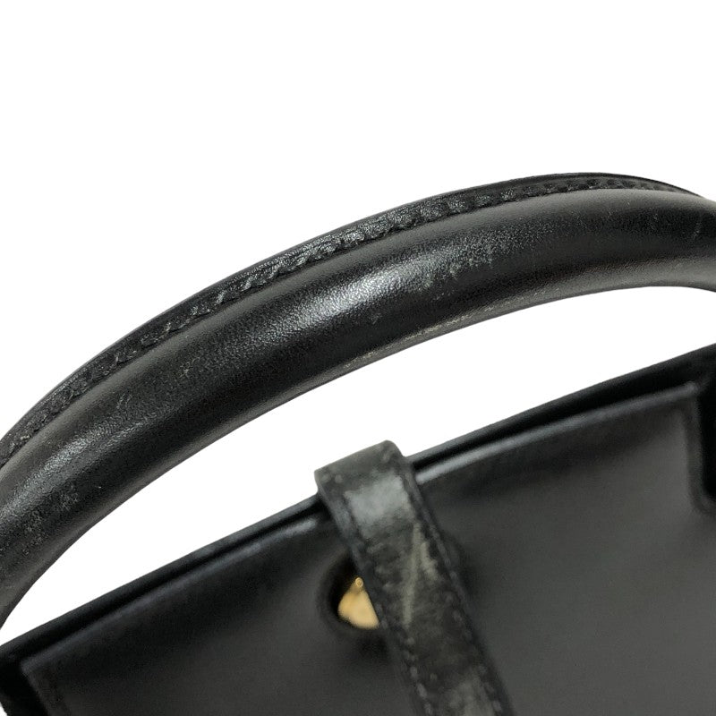エルメス HERMES ダルヴィMM □D刻 ブラック ゴールド金具 ボックスカーフ レディース ハンドバッグ
