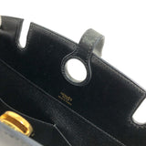 エルメス HERMES ダルヴィMM □D刻 ブラック ゴールド金具 ボックスカーフ レディース ハンドバッグ