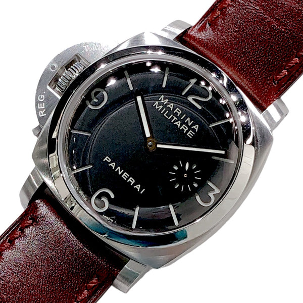 パネライ PANERAI ルミノールマリーナ ミリターレ レフトハンド 世界1000本限定 PAM00217 ステンレススチール メンズ 腕時計