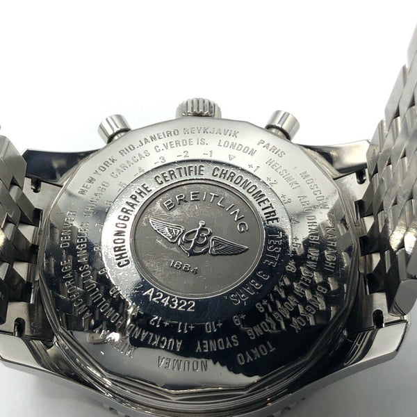 ブライトリング BREITLING ナビタイマー ワールド A24322 ステンレススチール メンズ 腕時計
