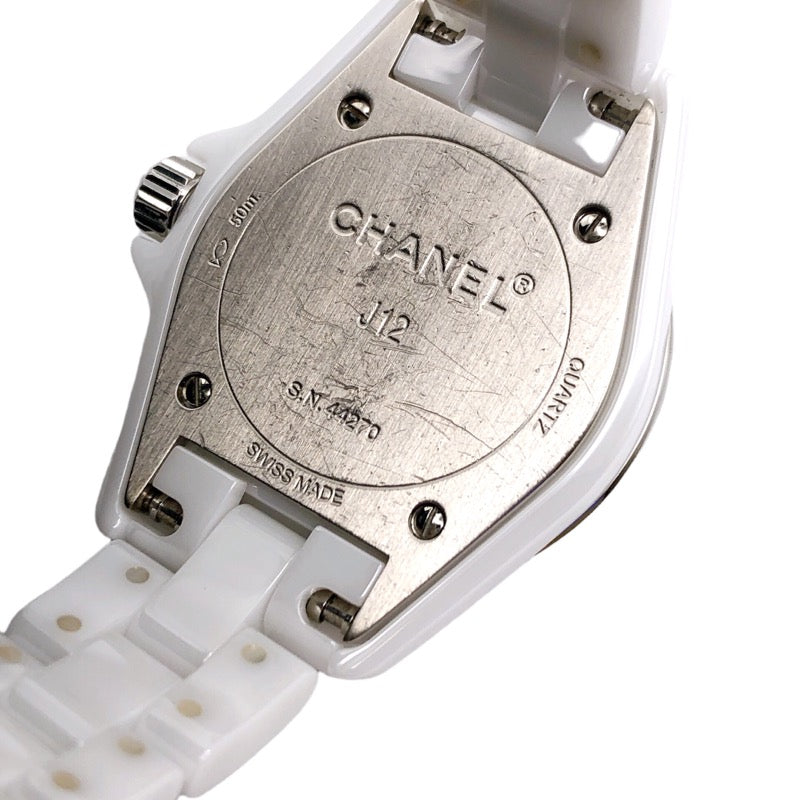 シャネル CHANEL J12　ホワイトシェル ホワイト SS/セラミック レディース 腕時計