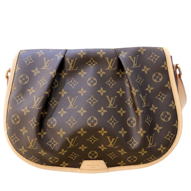 ルイ・ヴィトン LOUIS VUITTON メニルモンタンMM M40473 ブラウン ゴールド金具 モノグラム・キャンバス/レザー レディース  ショルダーバッグ