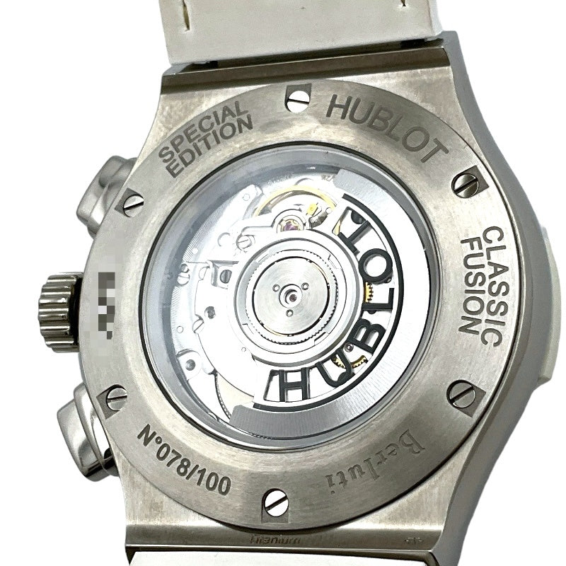 ウブロ HUBLOT クラシックフュージョンクロノグラフベルルッティスクリット 521.NE.050W.VR.JBER18 ホワイト チタン メンズ 腕時計