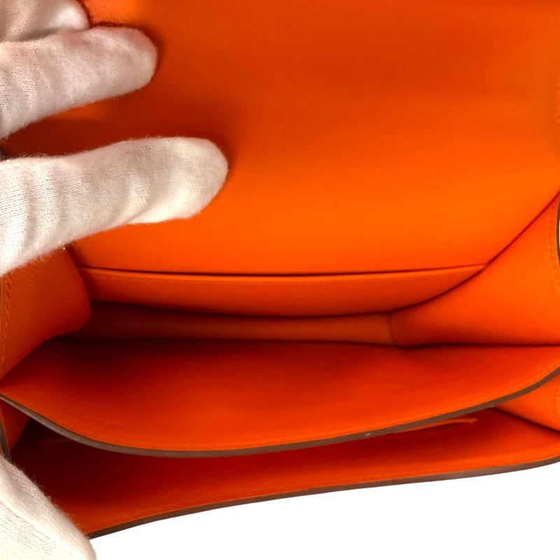 エルメス HERMES コンスタンス3 ミニ U刻 オレンジ×ゴールド金具 スイフト レディース ショルダーバッグ