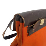 エルメス HERMES エールバッグ □H刻印　(2004年製) オレンジ/ゴールド金具 トワル レディース ショルダーバッグ