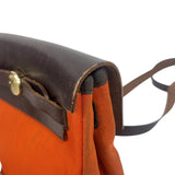 エルメス HERMES エールバッグ □H刻印　(2004年製) オレンジ/ゴールド金具 トワル レディース ショルダーバッグ