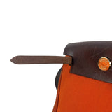 エルメス HERMES エールバッグ □H刻印　(2004年製) オレンジ/ゴールド金具 トワル レディース ショルダーバッグ