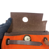 エルメス HERMES エールバッグ □H刻印　(2004年製) オレンジ/ゴールド金具 トワル レディース ショルダーバッグ