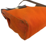 エルメス HERMES エールバッグ □H刻印　(2004年製) オレンジ/ゴールド金具 トワル レディース ショルダーバッグ