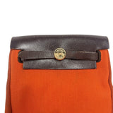 エルメス HERMES エールバッグ □H刻印　(2004年製) オレンジ/ゴールド金具 トワル レディース ショルダーバッグ