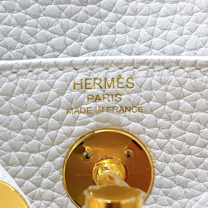 エルメス HERMES リンディミニ B刻 ニューホワイト トリヨンクレマンス レディース ショルダーバッグ