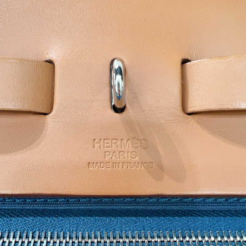 エルメス HERMES エールバッグジップMM □Q刻 (2013年製) シエル　シルバー金具 トワルオフィシェ ユニセックス ショルダーバッグ