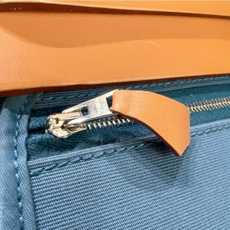 エルメス HERMES エールバッグジップMM □Q刻 (2013年製) シエル　シルバー金具 トワルオフィシェ ユニセックス ショルダーバッグ