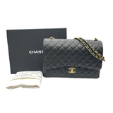 シャネル CHANEL デカマトラッセ34 A58601 ブラック ゴールド金具 キャビアスキン レディース ショルダーバッグ