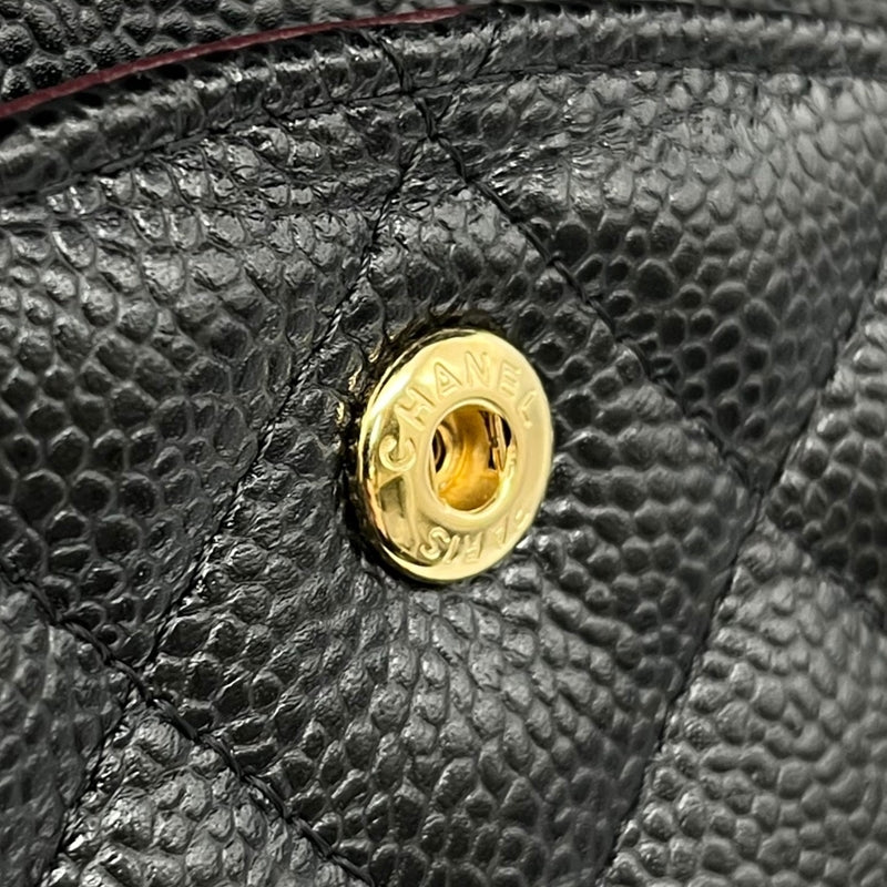 シャネル CHANEL デカマトラッセ34 A58601 ブラック ゴールド金具 キャビアスキン レディース ショルダーバッグ