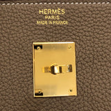 エルメス HERMES バーキン40 Z刻 エトゥープ　GD金具 トゴ メンズ ハンドバッグ